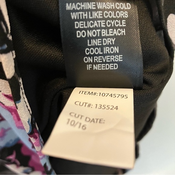 Torrid Black Floral Georgette Flutter Sleeve Mini Dress Size 10 - Picture 8 of 13